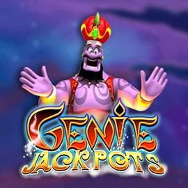 Genie Jackpots slot logo by Blueprint Gaming at Golden Panda Casino