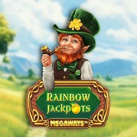 Rainbow Jackpots Megaways by Red Tiger Gaming, showcased at goldenspandacasino.nl – game logo